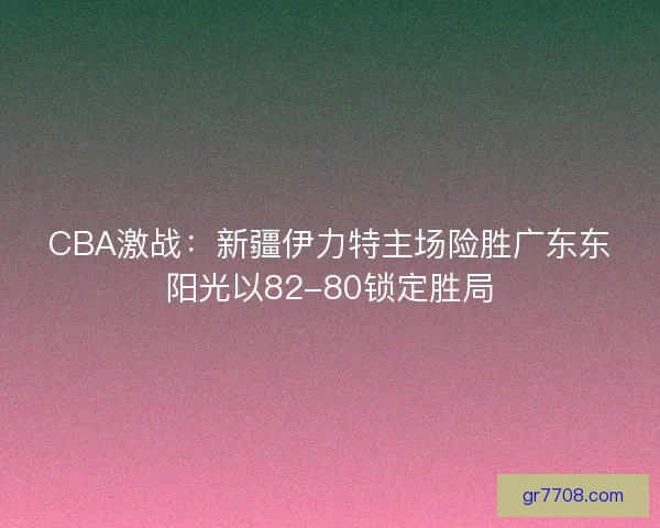 CBA激战:新疆伊力特主场险胜广东东阳光以82-80锁定胜局 CBA激战:新疆伊力特主场险胜广东东阳光以82-80锁定胜局