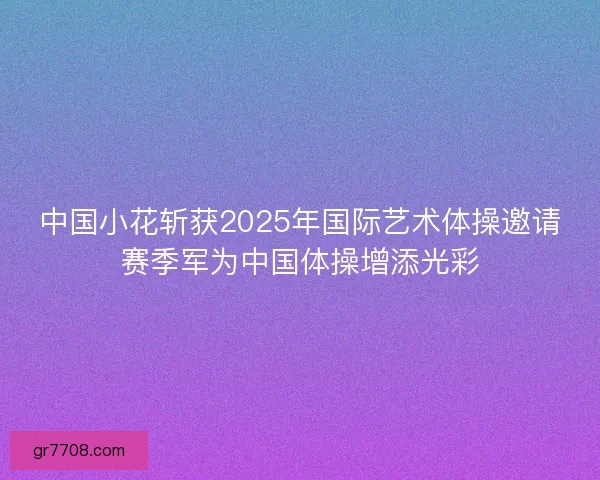 中国小花斩获2025年国际艺术体操邀请赛季军为中国体操增添光彩